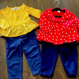 Carter toddler girl outfits sz 18m